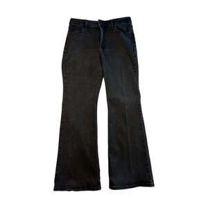 Old Navy Wow Flare Jeans Women Size 12 Black High Rise Stretch Denim Pant